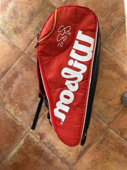 Wilson 6 Racquet Tennis Bag Roger Federer Shoulder Straps