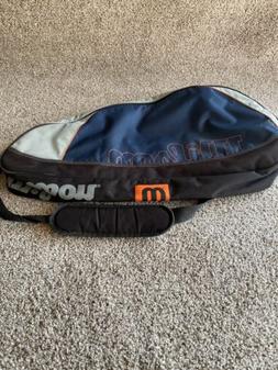 Wilson Blue, Grey, Orange Racket Equipment Tennis Bag   + 3 