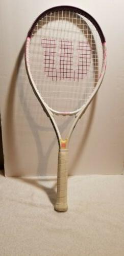 Excellent! WILSON Elite Hope Tennis Racquet Pink Carbon Nano