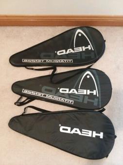 HEAD Tennis Racquet Black Carry Case Bag Cover Bundle of 3 -