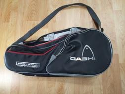 Head Tennis Racquet Racket Carry Bag Black & Silver Shoulder