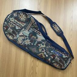 Vintage Wilson Tennis Racquet Bag Native Woven Tapestry Pock